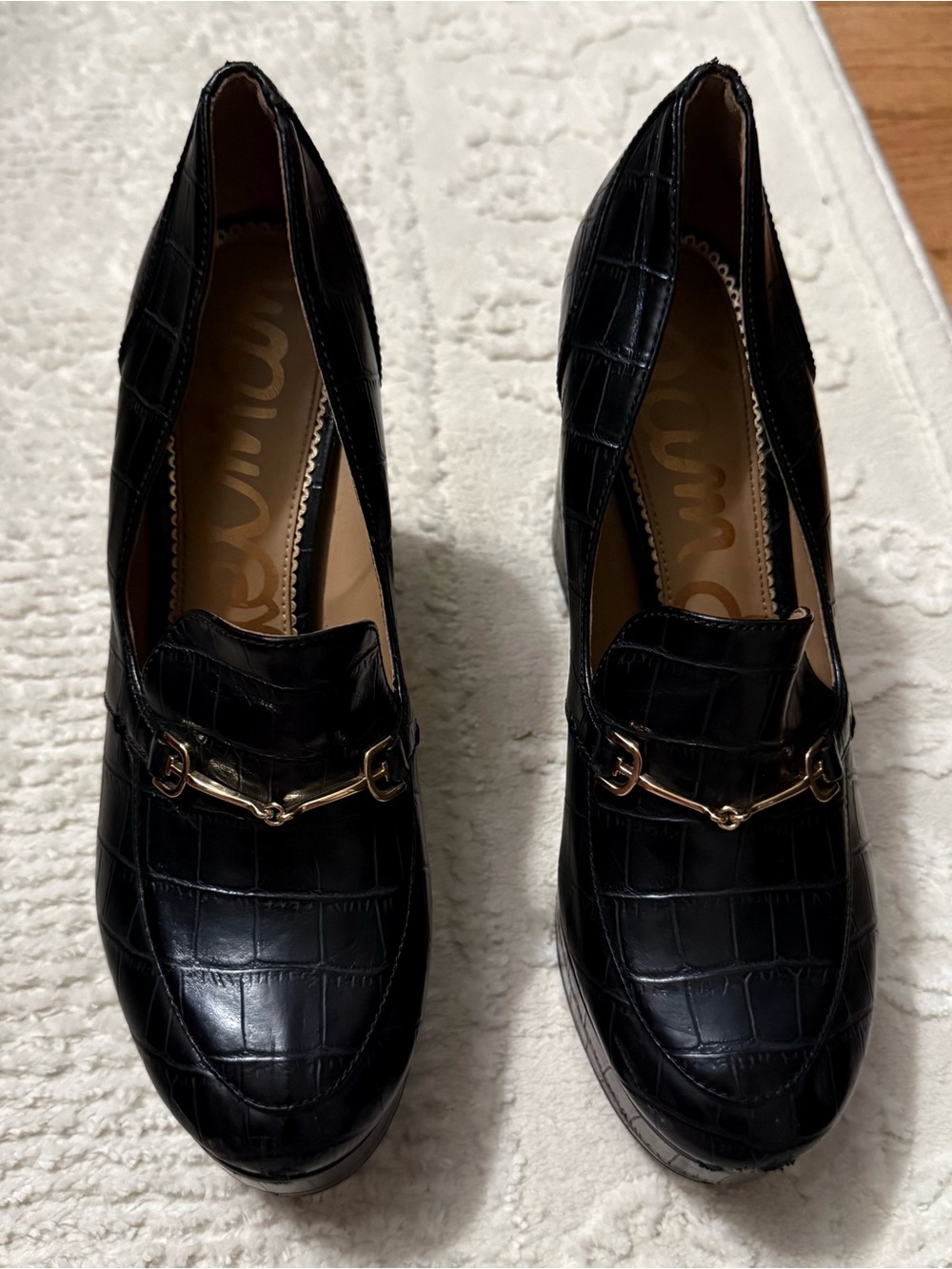 Sam Edelman Aretha Black Platform Loafers - Picture 3 of 10